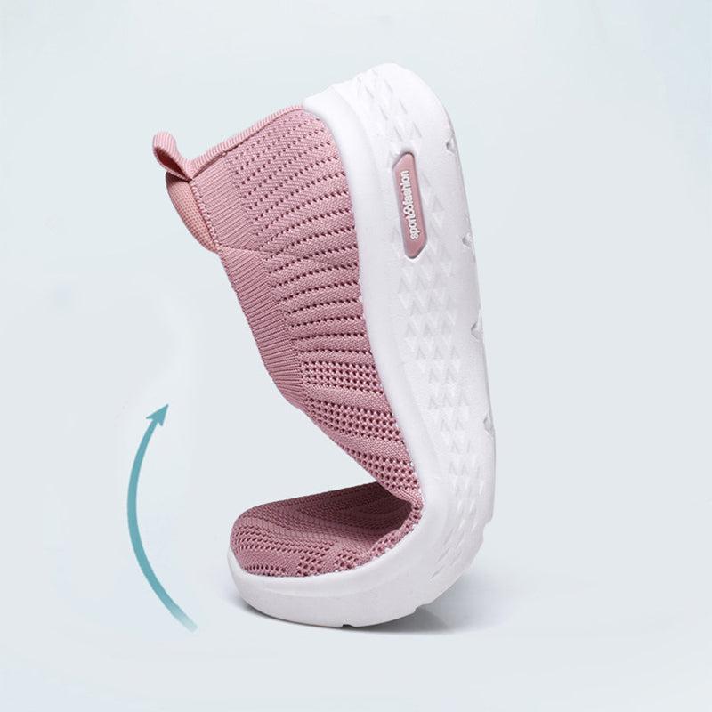 Cheky - Casual Mesh Shoes Sock Slip On Flat Shoes For Women Sneakers Casual Soft Sole Walking Sports Shoe