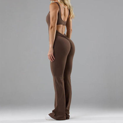 Cheky - Tight Yoga Bodysuit Casual Hollow Seamless Womens Clothing