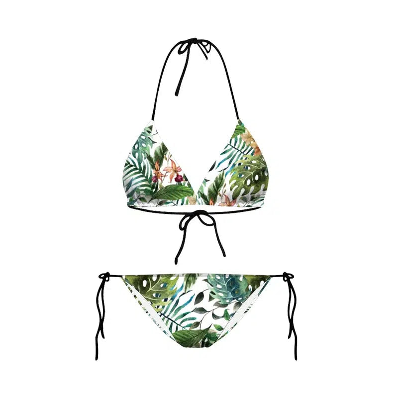 Cheky - Bikini 2023 Plavky Mujer Sexy Set Swimsuit biquini Skull Printed Women Bra Swimwear Green Bathing Suit Bikinis Y03002