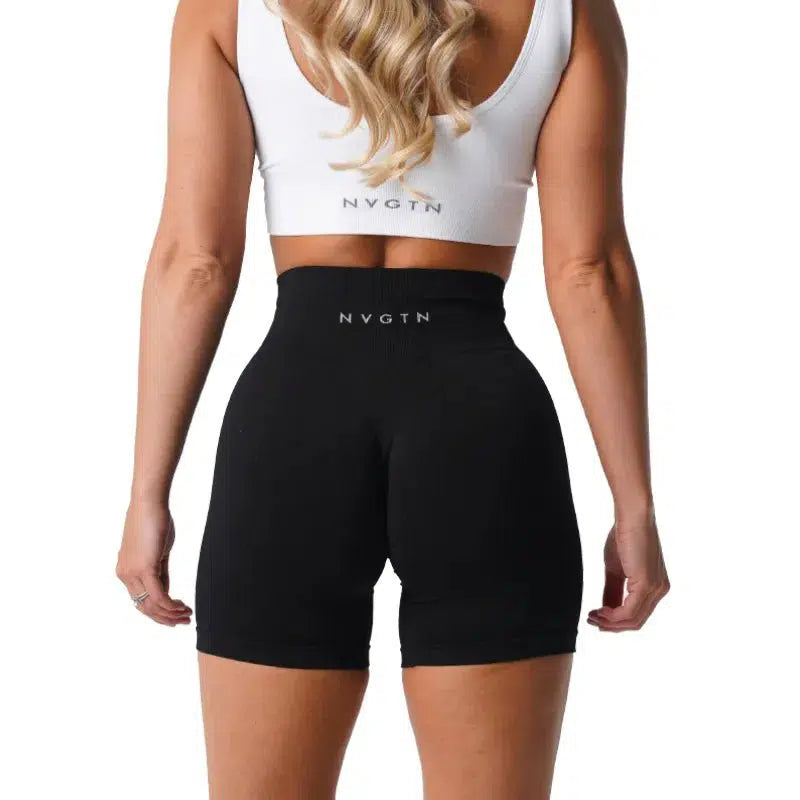 Cheky - NVGTN Spandex Solid Seamless Shorts Women Soft Workout Tights Fitness Outfits Yoga Pants Gym Wear