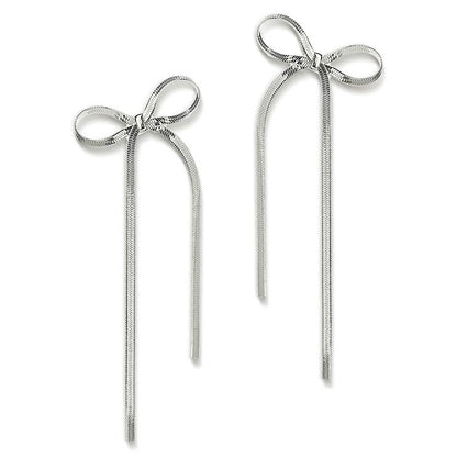 Cheky - Women's Bow Tassel Long Earrings