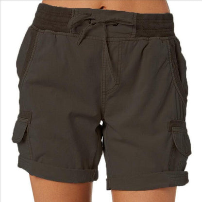 Cheky - Women's Casual High Waist Cargo Shorts