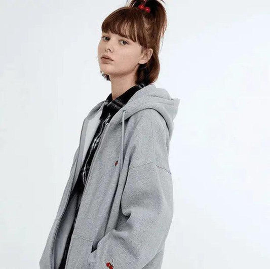 Cheky - autumn and winter new Korean KIRSH cherry hooded jacket