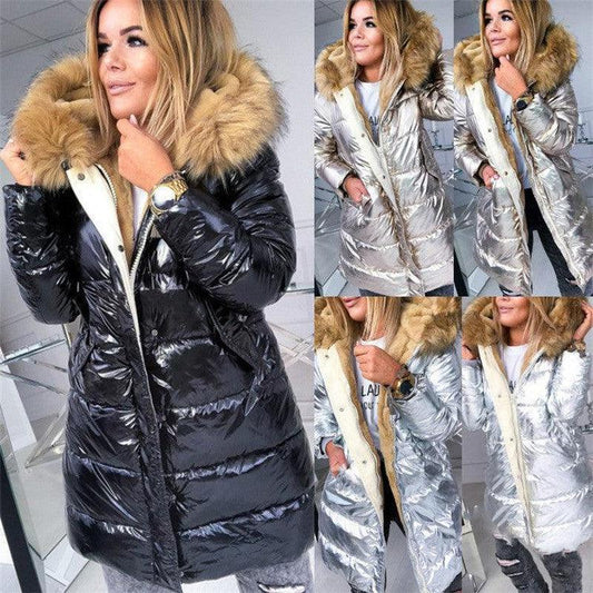 Cheky - Casual Fashion Warm Women's Fit Solid Color Cotton Coat