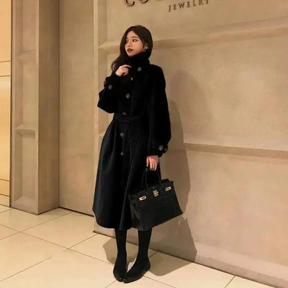 Cheky - Double-sided woolen thick cashmere woolen coat