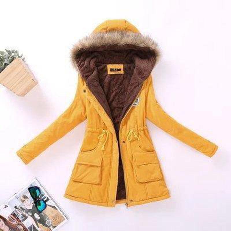 Cheky - Cozy Chic Fur-Trimmed Parka