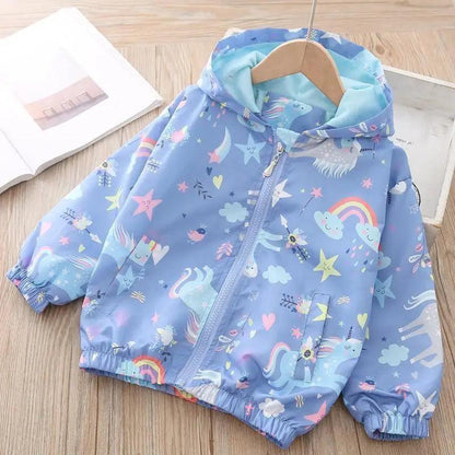 Cheky - Full Print Pony Zipper Shirt Baby Hooded Stormwear