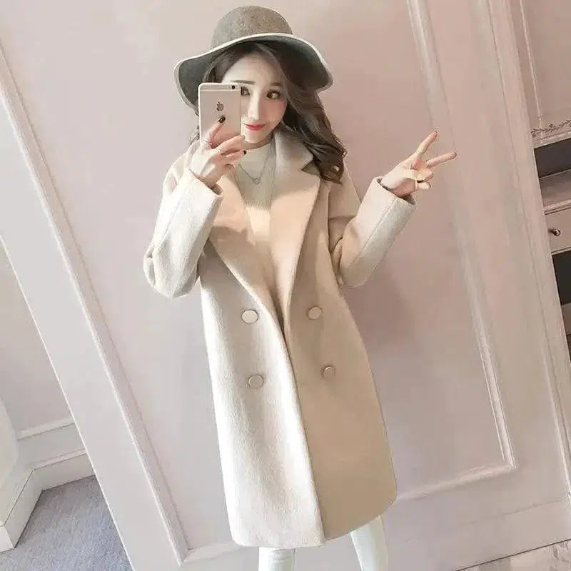 Cheky - Long woolen coat in the woolen coat