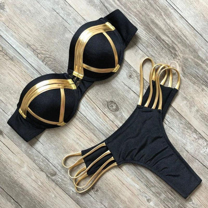 Cheky - Strappy Elegance Bikini Set