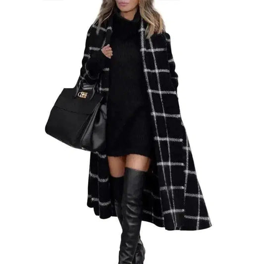 Cheky - Plaid wool coat