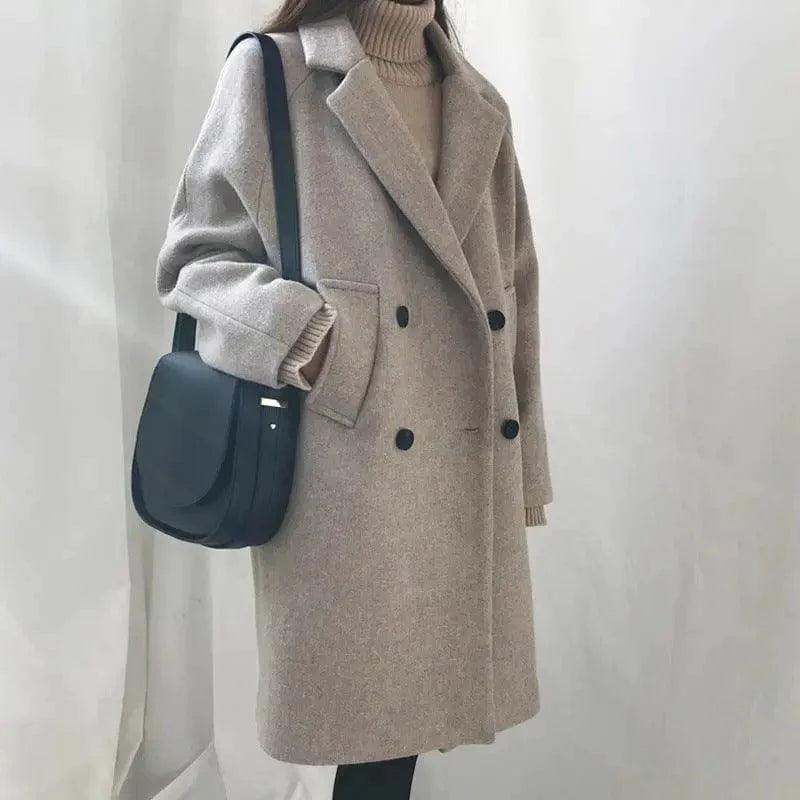 Cheky - Temperament Slim Mid-length Winter New Product Woolen Coat